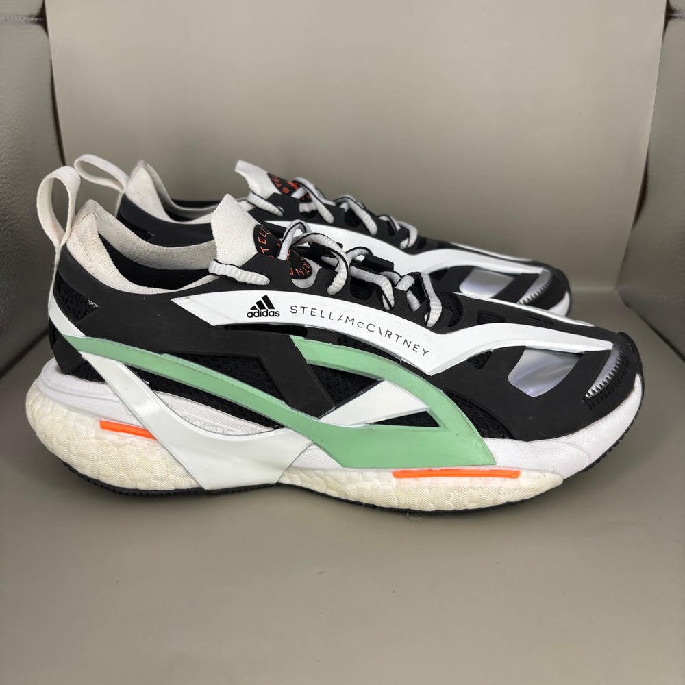 Adidas Stella McCartney Ultraboost 22 Black White Green GY6096 Mens 6.5